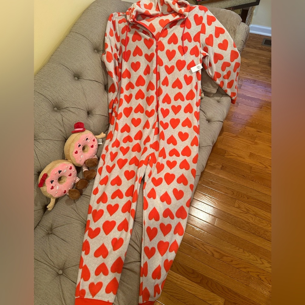 Heart Pajama adult Onesie